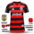 Camisa Flamengo Casa 2025/2026 Com Todos os Patrocínios - Versão Torcedora Feminina - Adidas - Preto com Listras Vermelhas - comprar online