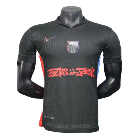 Camisa Barcelona Away x Travis Scott "Cactus Jack" 24/25 - Versão Jogador Masculino - Nike - Preta - comprar online