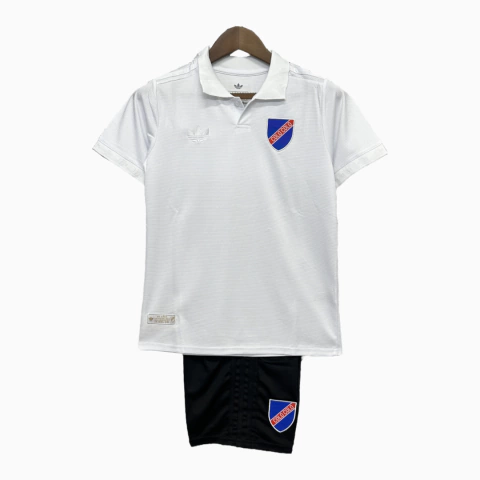 Kit Infantil Colo Colo Aniversário 100 Anos 2025/26 - Versão Torcedor Unissex - Adidas - Camisa Branca e Shorts Preto - comprar online
