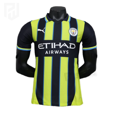 Camisa Manchester City Away 2024/25 - Versão Jogador Masculino - Puma - Preta e Verde - comprar online