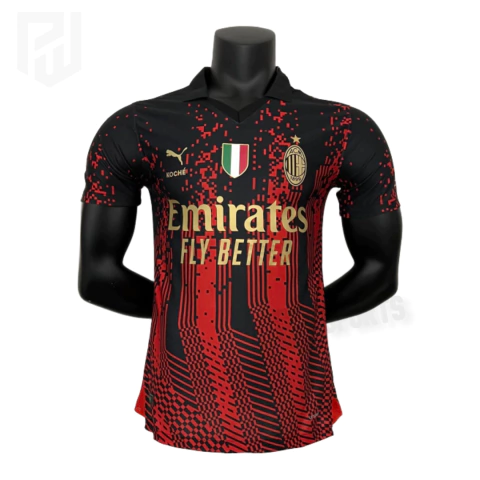 Camisa AC Milan Edição Especial Koché 2023/24 - Versão Jogador Masculino - Puma - Preta e Vermelha - comprar online
