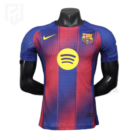 Camisa Barcelona Home 2025/2026 - Versão Jogador Masculino - Nike - Azul e Graná - comprar online