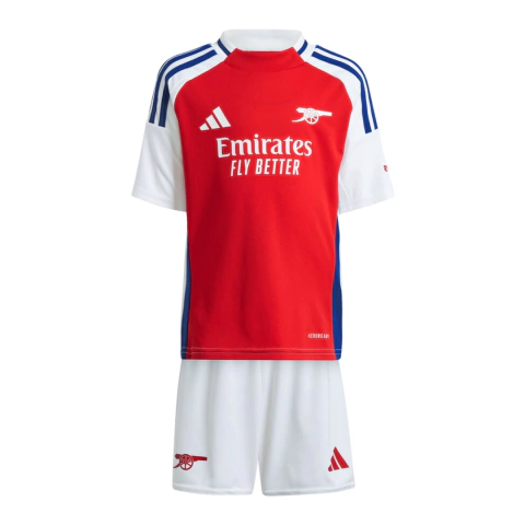 Kit Infantil Arsenal Home 2024/25 - Versão Torcedor Unissex - Adidas - Camisa Vermelha e Branca e Shorts Branco - comprar online