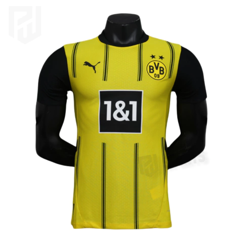 Camisa Borussia Dortmund Home 2024/25 - Versão Jogador Masculino - Puma - Amarela e Preta - comprar online