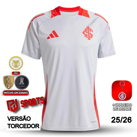 Camisa Internacional Treino 2025/26 - Versão Torcedor Masculino - Adidas - Branca - comprar online