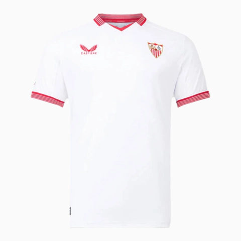 Camisa Sevilla Home 23/24 com Patch La liga - Versão Torcedor Masculino - Castore - Branca - comprar online