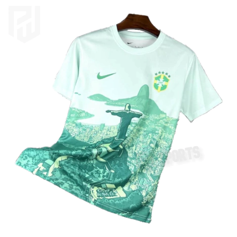 Camisa Seleção Brasileira Cristo Redentor 2025/26 - Versão Torcedor Masculino - Nike - Verde - comprar online