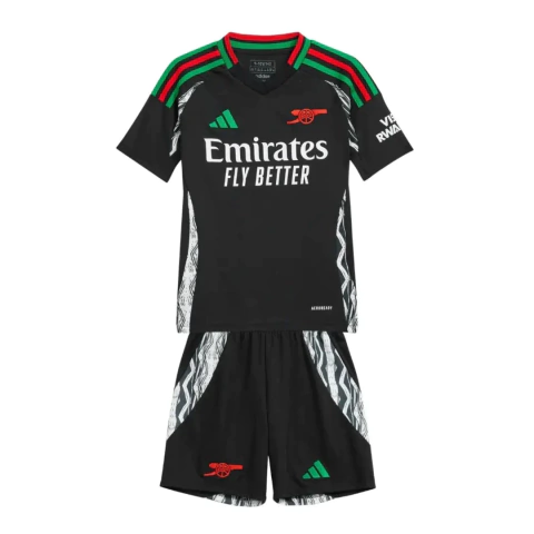 Kit Infantil Arsenal Away 2024/25 - Versão Torcedor Unissex - Adidas - Camisa e Shorts Preto - comprar online