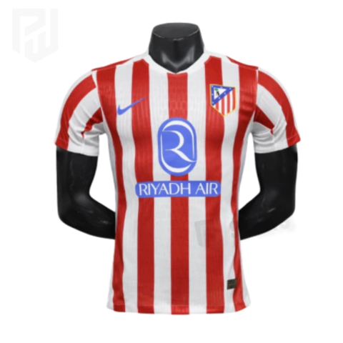 Camisa Atlético de Madrid Home 2025/2026 - Versão Jogador Masculino - Nike - Vermelha e Branca Listrada - comprar online