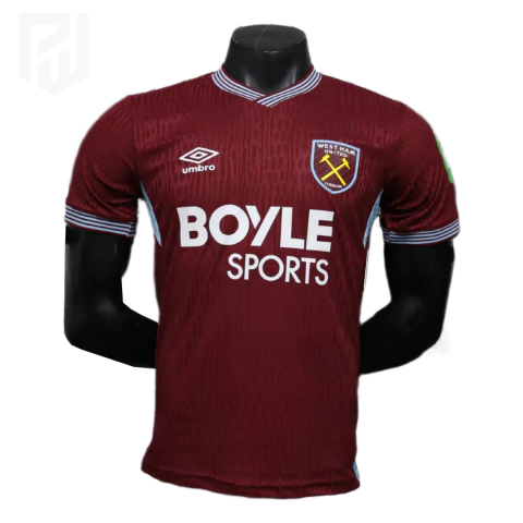 Camisa West Ham Home 2025/2026 - Versão Jogador Masculino - Umbro - Bordô - comprar online