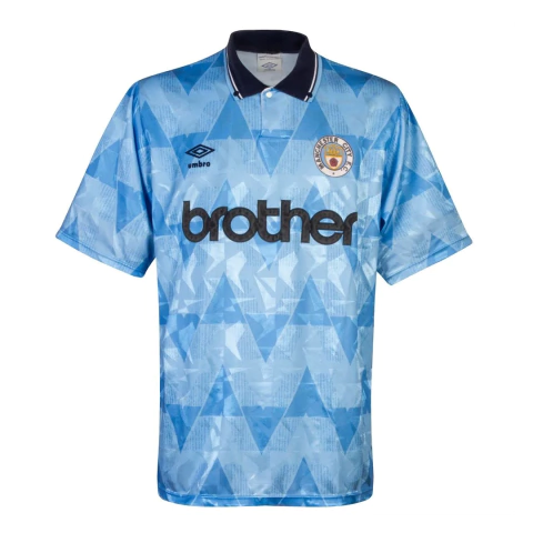 Camisa Manchester City Home 1989/91 - Versão Retrô Masculino - Umbro - Azul - comprar online