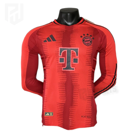 Camisa Bayern de Munique Home 2024/2025 Manga Longa - Versão Jogador Masculino - Adidas - Vermelha - comprar online