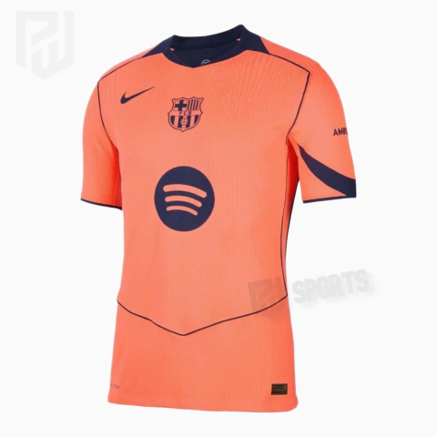 Camisa Barcelona Third 2025/2026 "Total 90 Comemorativa" - Versão Torcedor Masculino - Nike - Laranja - comprar online