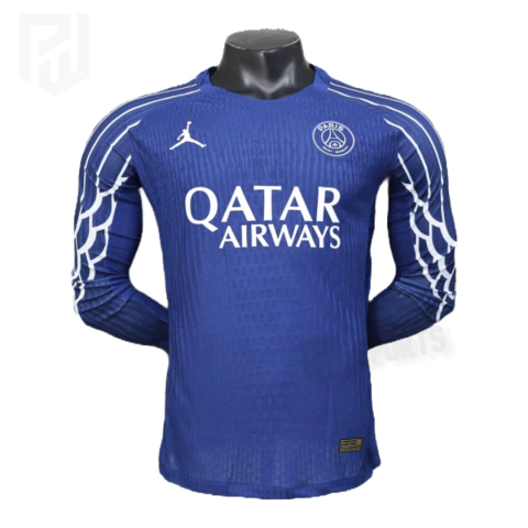 Camisa PSG Fourth IV 2025/26 Manga Longa - Versão Jogador Masculino - Nike Jordan - Azul - comprar online