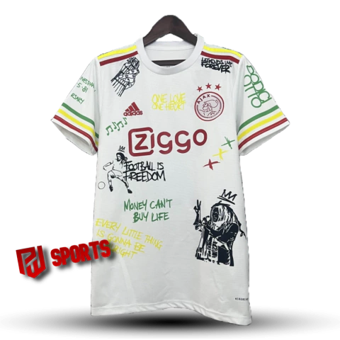 Camisa Ajax Especial Bob Marley 25/26 - Versão Torcedor Masculino - Adidas - Branca - comprar online