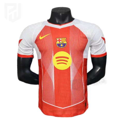 Camisa Barcelona Edição Especial 2025/26 - Versão Jogador Masculino - Nike - Vermelha com Mangas Brancas - comprar online