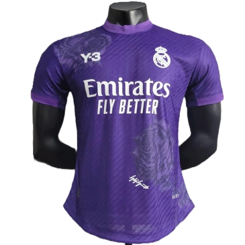 Camisa Real Madrid Edição Y-3 24/25 - Versão Jogador Masculino - Adidas - Roxo