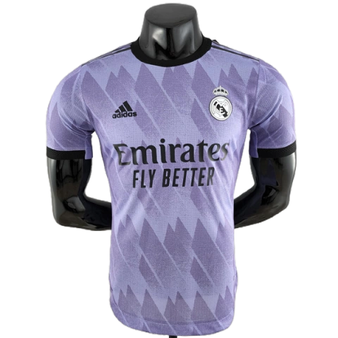 Camisa Real Madrid Away 2022/2023 - Versão Jogador Masculino - Adidas - Roxa