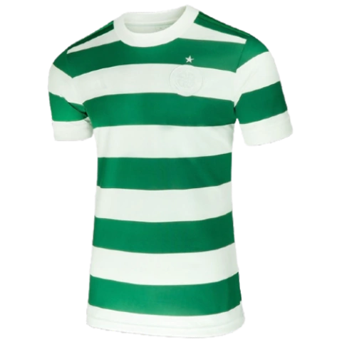 Camisa Celtic Edição Especial 120 Anos das Listras 23/24 - Versão Torcedor Masculino - Adidas - Branco e Verde - Listrado