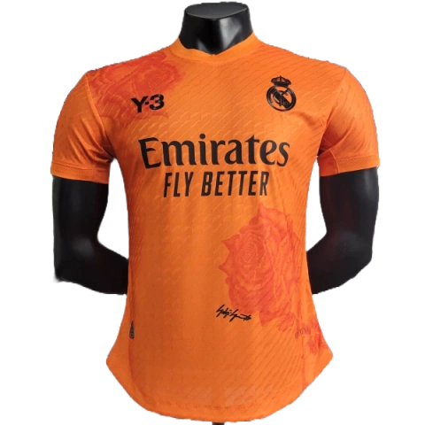 Camisa Real Madrid Edição Y-3 24/25 - Versão Jogador Masculino - Adidas - Laranja