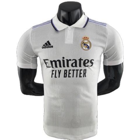 Camisa Real Madrid Home 2022/2023 - Versão Jogador Masculino - Adidas - Branca