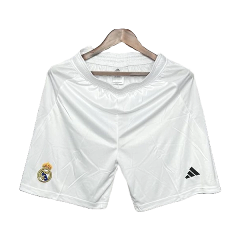 Calção Real Madrid Home 2024/2025 - Versão Torcedor Masculino - Adidas - Branco