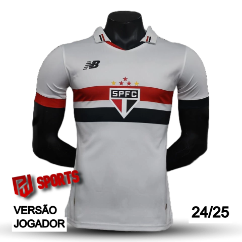Camisa São Paulo Casa 24/25 - Versão Jogador Masculino - New Balance - Branca
