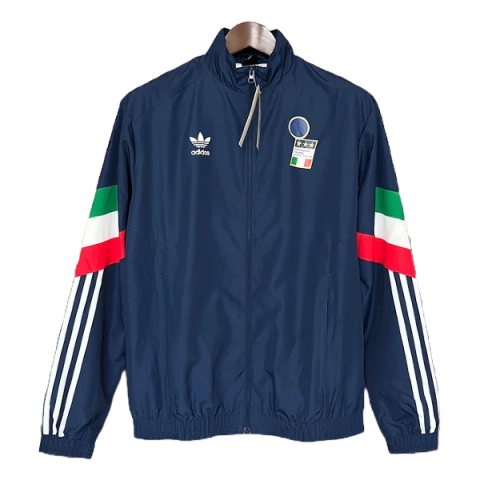 Jaqueta Corta-Vento Itália 24/25 - Masculino - Adidas - Azul