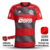 Camisa Flamengo Casa 23/24 Todos os Patrocínios - Versão Torcedor Masculino - Adidas - Preta e Vermelha Listrada