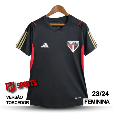 Camisa São Paulo Treino 23/24 - Versão Torcedor Feminina - Adidas - Preta