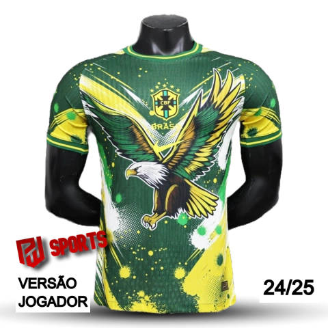 Camisa Brasil Edição Especial Águia 24/25 - Versão Jogador Masculino - Nike - Verde com detalhes em Amarela