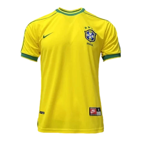 Camisa Brasil Home 1998 Masculina Amarela da Nike