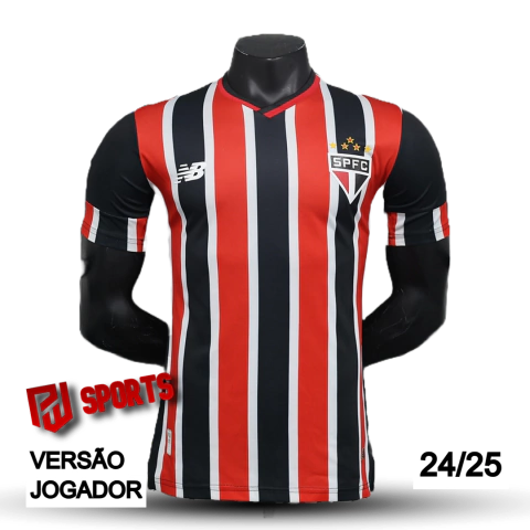 Camisa São Paulo Fora 24/25 - Versão Jogador Masculino - New Balance - Listrada
