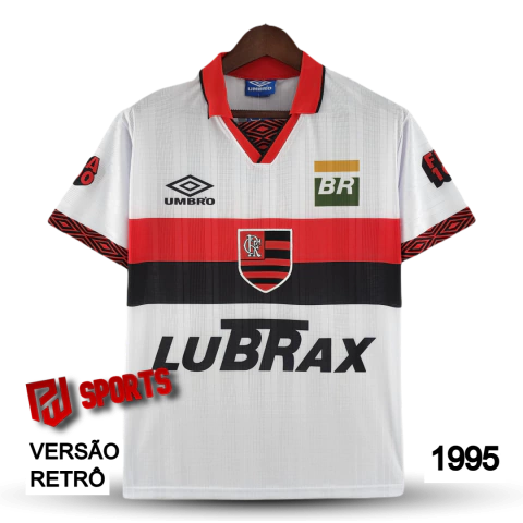 Camisa Flamengo Fora 1995 - Versão Retrô Masculino - Umbro - Branco