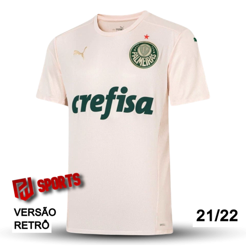 Camisa Palmeiras Terceira 21/22 - Versão Retrô Masculino - Puma - Creme