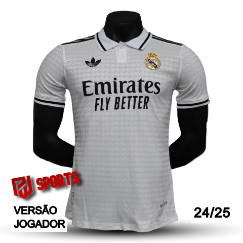 Camisa Real Madrid Edição Especial Icon 24/25 - Versão Jogador Masculino - Adidas - Branca