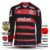 Camisa Flamengo Casa 24/25 Manga Longa Com Todos os Patrocínios - Versão Torcedor Masculino - Adidas - Preto com Listras Vermelhas