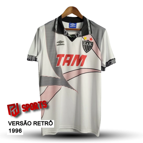 Camisa Atlético Mineiro Fora 1996 - Versão Retrô Masculino - Umbro - Branca