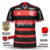 Camisa Flamengo Casa 24/25 Com Todos os Patrocínios - Versão Torcedor Masculino - Adidas - Preto com Listras Vermelhas