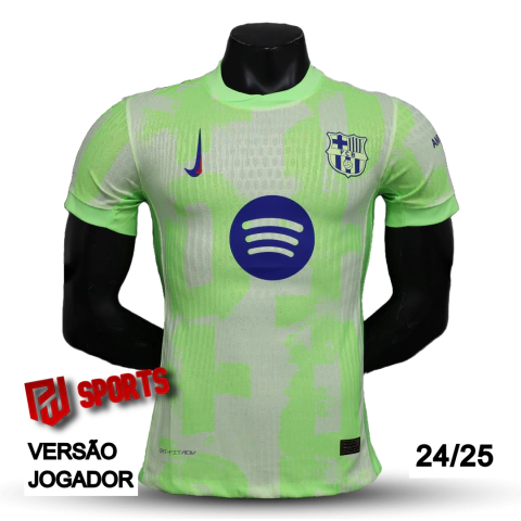 Camisa Barcelona Third 2024/25 - Versão Jogador Masculino - Nike - Verde