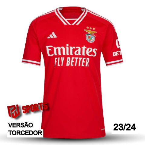 Camisa Benfica Casa 23/24 - Versão Torcedor Masculino - Adidas - Vermelho