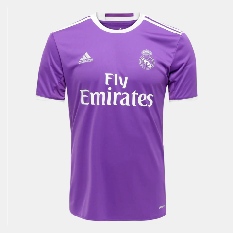 Camisa Real Madrid Away 2016/17 Retrô masculina roxa da Adidas