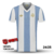 Camisa Argentina Aniversário 50 Anos Adidas e AFA 24/25 - Versão Torcedor Masculino - Adidas - Branco e Azul