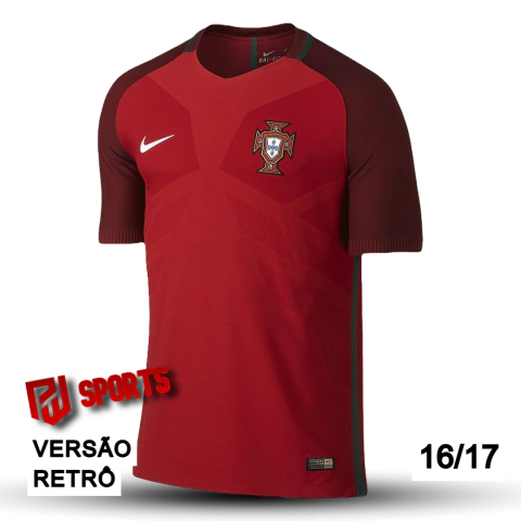 Camisa Portugal Casa 2016/17 - Versão Retrô Masculino - Nike - Vermelha