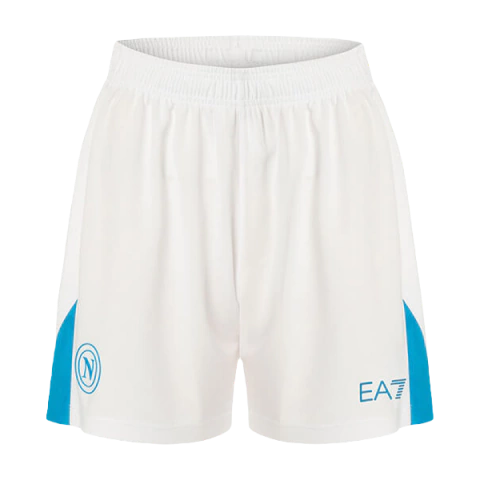 Calção Napoli Home 2024/25 - Versão Torcedor Masculino - EA7 - Branco