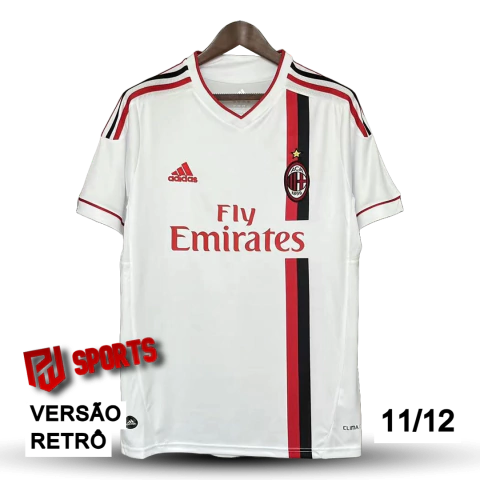 Camisa Milan Away 2011/2012 - Versão Retrô Masculino - Adidas - Branca