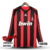 Camisa Milan Casa 08/09 Manga Longa - Versão Retrô Masculino - Adidas - Vermelha com Listras Pretas