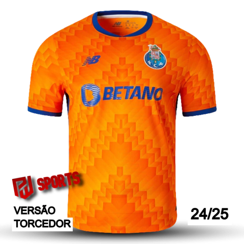 Camisa Porto Fora 24/25 - Versão Torcedor Masculino - New Balance - Laranja