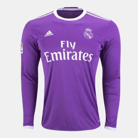 Camisa Real Madrid Away 16/17 Manga Longa - Versão Retrô Masculino - Adidas - Roxo - comprar online