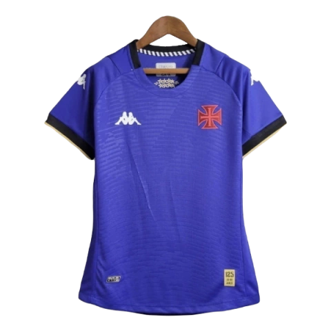 Camisa Vasco da Gama Goleiro 23/24 - Versão Torcedora Feminina - Kappa - Azul